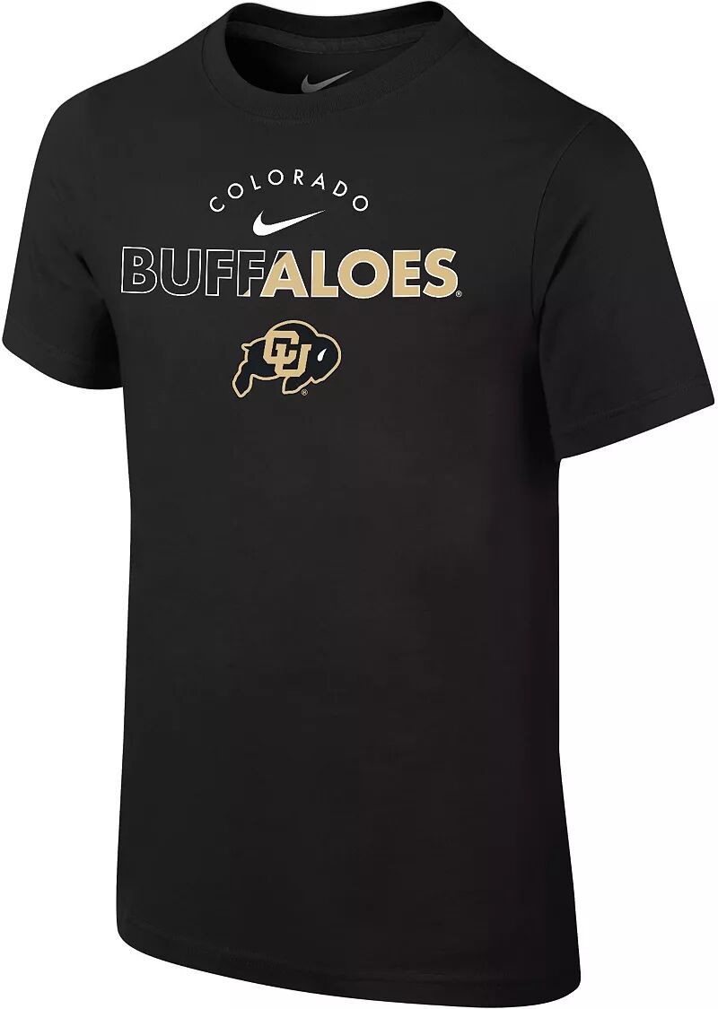 цена Черная хлопковая футболка с логотипом Nike Youth Colorado Buffaloes