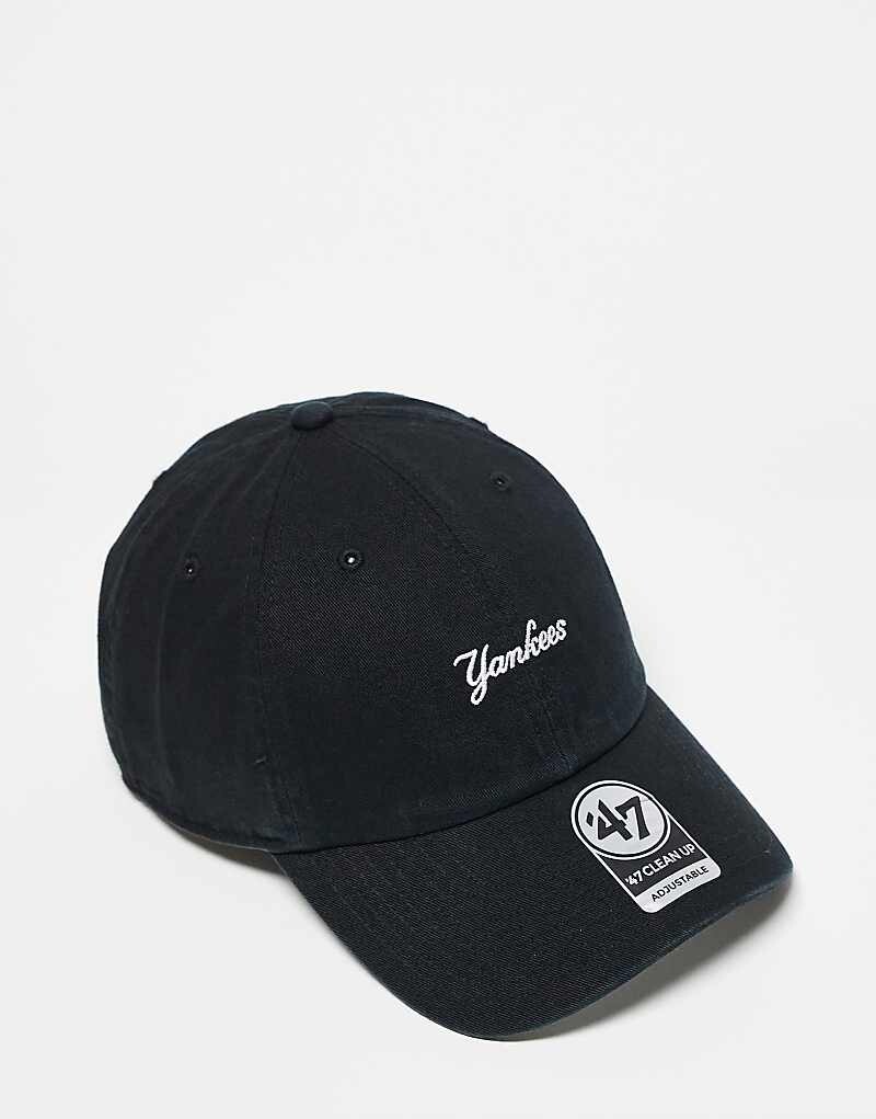 

47 Brand – черная свободная бейсболка с мотивом Yankees