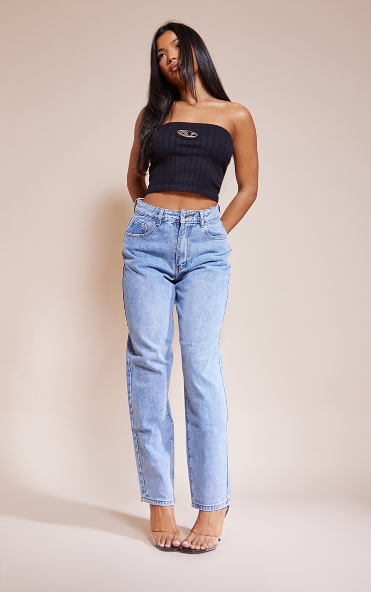 

PrettyLittleThing L32 Голубые джинсы-бойфренды