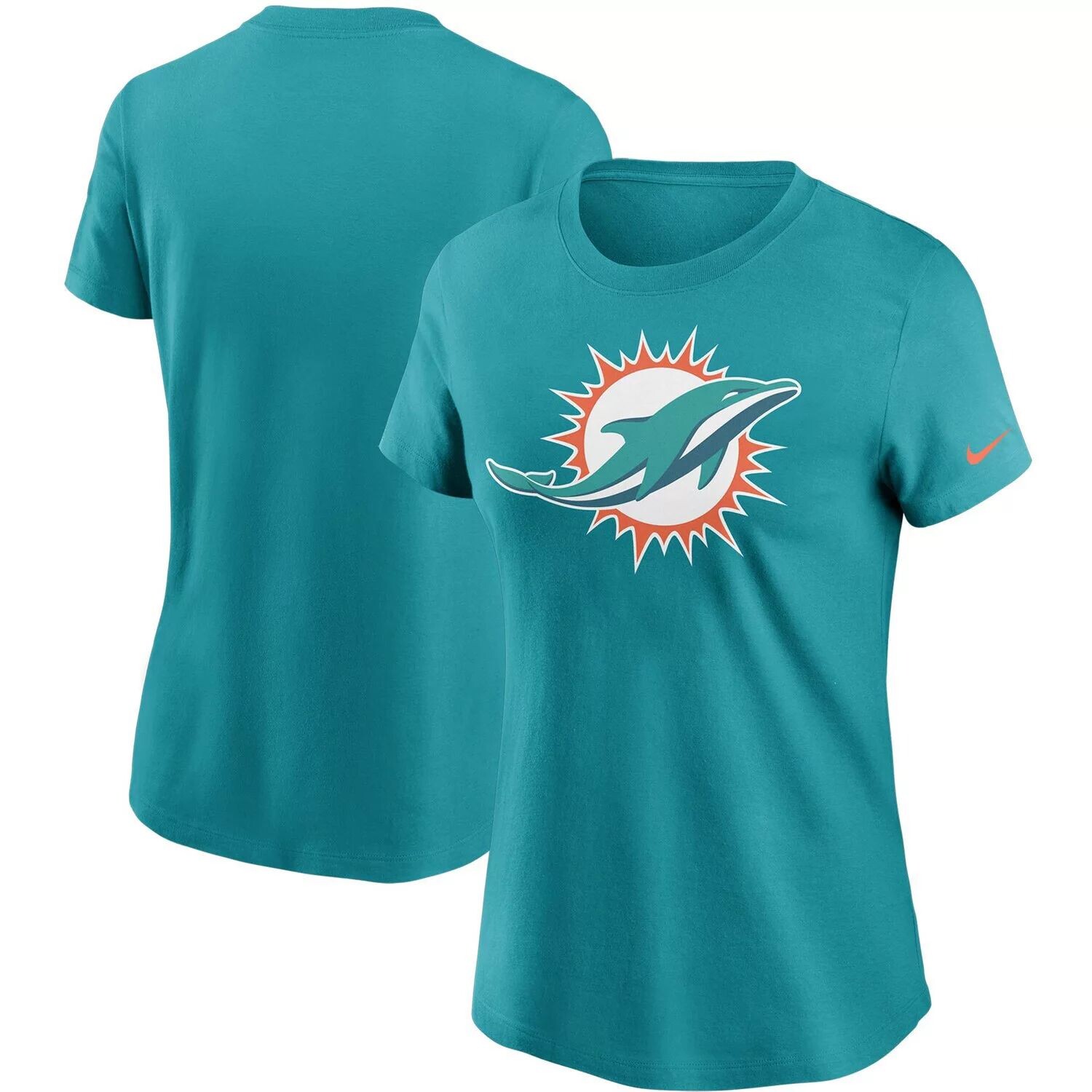 

Женская футболка Nike Aqua Miami Dolphins Logo Essential Nike
