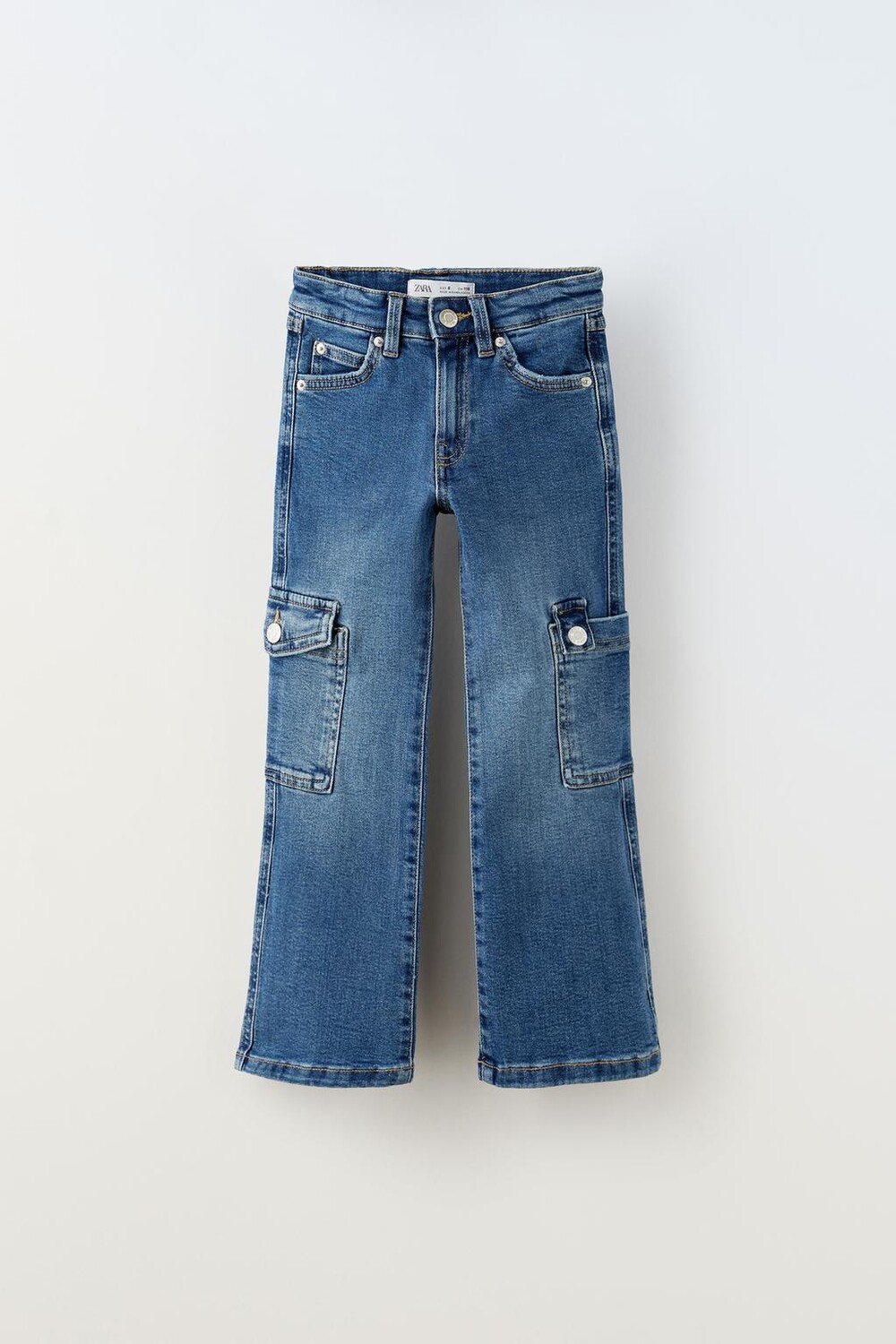 

Новые узкие джинсы-карго ZARA, синий