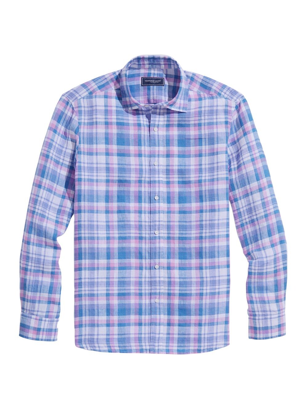 

Клетчатая льняная рубашка с пуговицами спереди Vineyard Vines