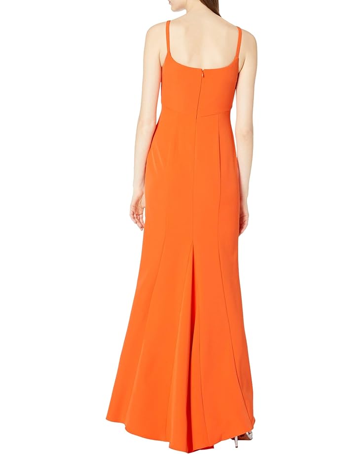 Платье Adrianna Papell Pleated Mermaid Gown, цвет Neon Tangerine