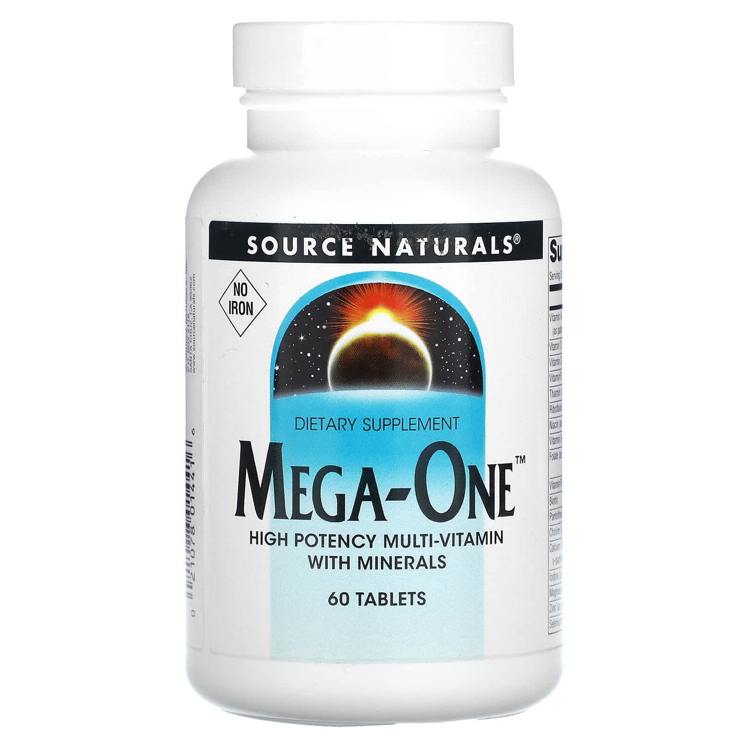

Мультивитамины Mega-One без железа, 60 таблеток, Source Naturals