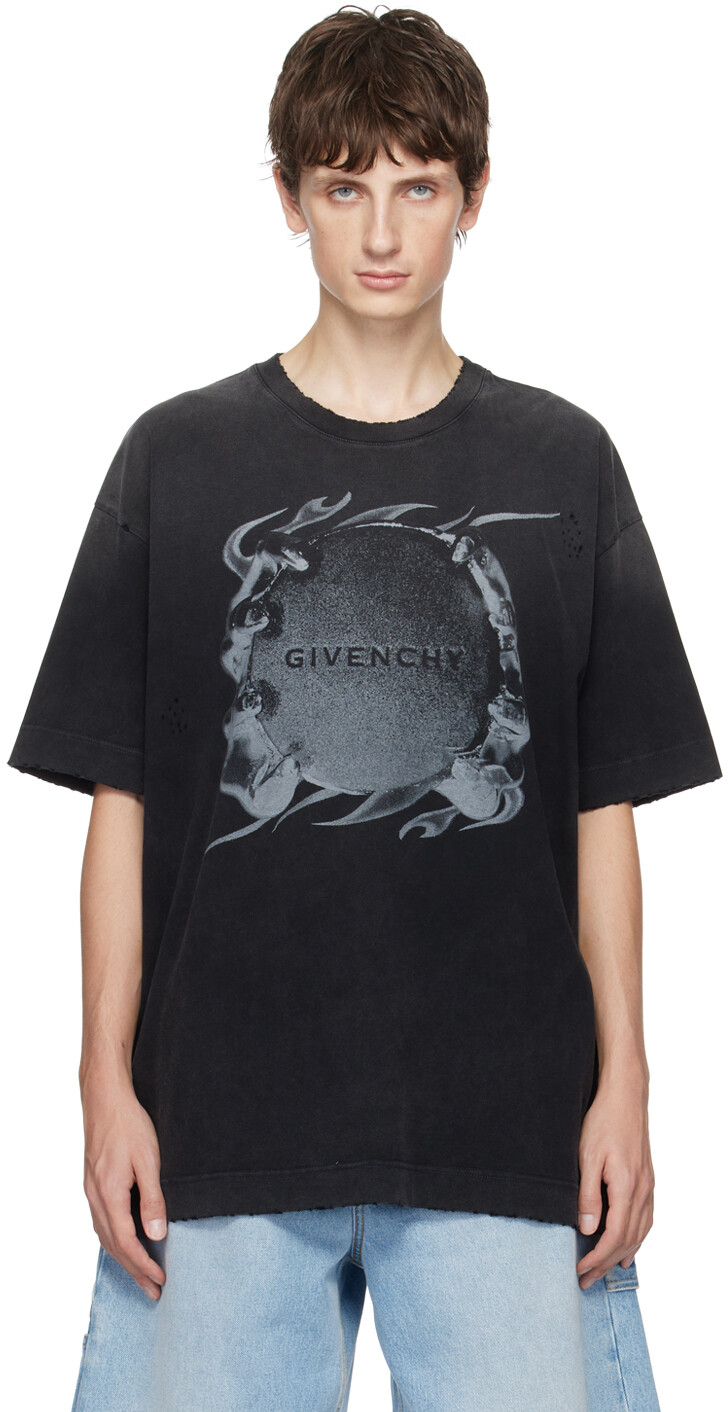 

Серая футболка с принтом «кольца» Givenchy, Серый