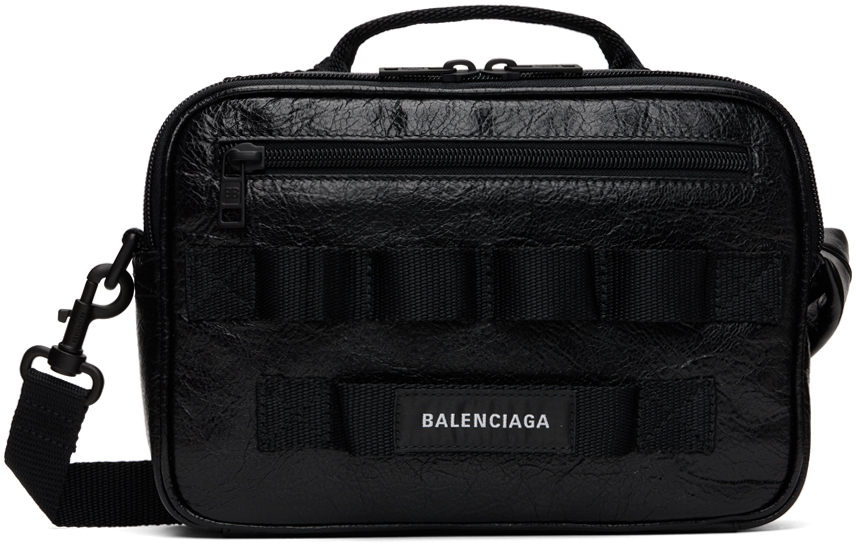 

Черная армейская сумка Balenciaga, цвет Black