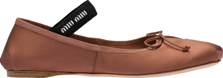 

Кроссовки Miu Miu Wmns Satin Ballerinas 'Cocoa Brown', коричневый