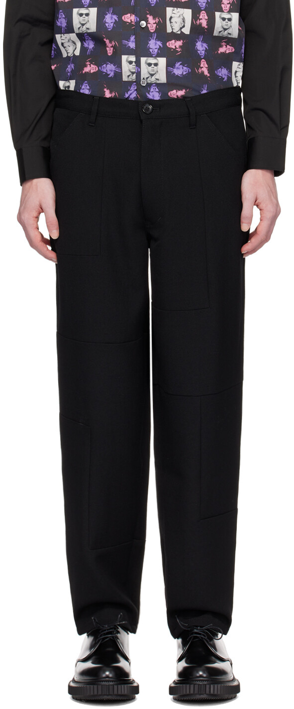 

Черные брюки со вставками Comme Des Garcons, цвет Black