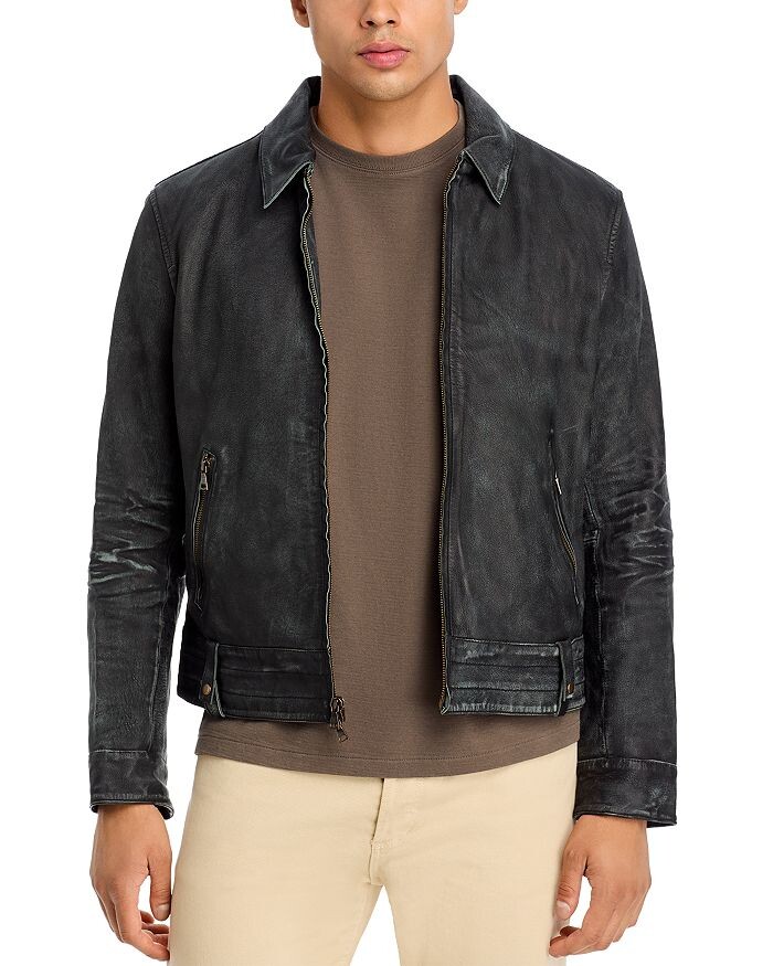 

Кожаная куртка John Varvatos Sorcha, серый