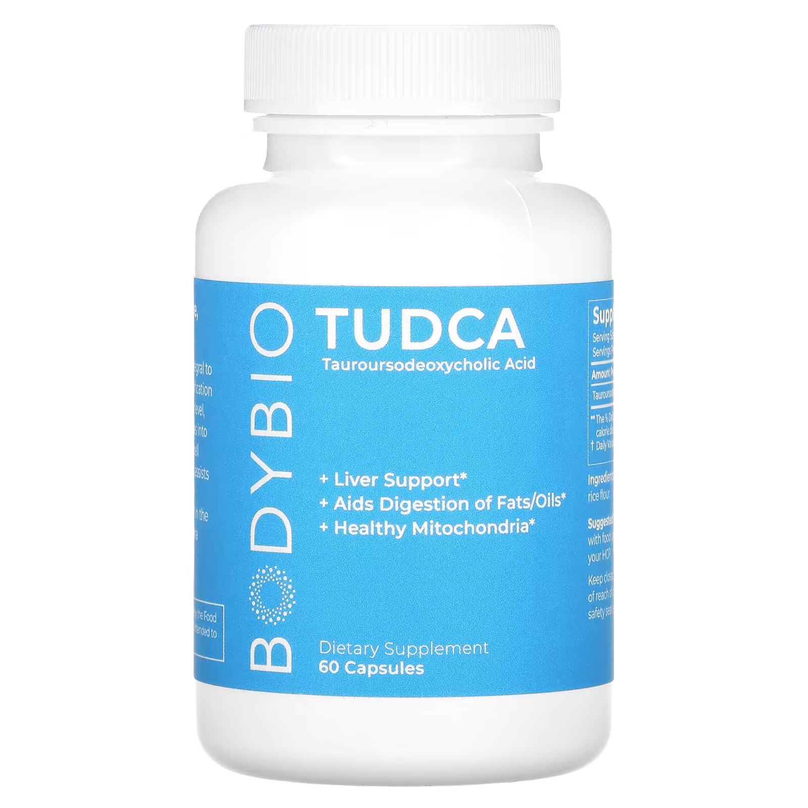 Пищевая добавка BodyBio TUDCA, 60 капсул bodybio calm 60 капсул