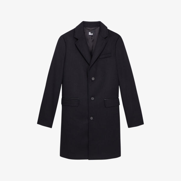 

Двубортное пальто оверсайз из смесовой шерсти The Kooples, черный