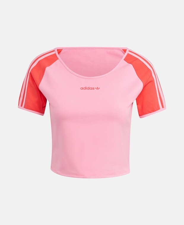 

Укороченный лонгслив adidas, розовый