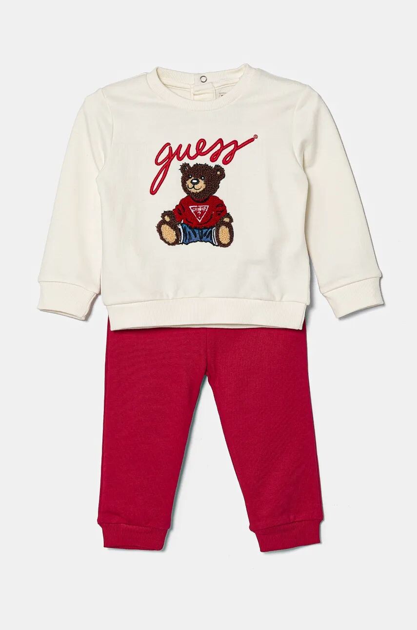 

Детский спортивный костюм Guess из хлопка, бежевый
