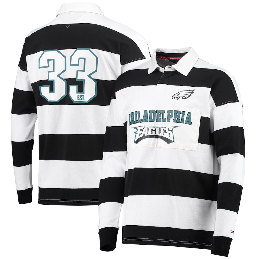 

Поло с длинным рукавом Tommy Hilfiger Philadelphia Eagles, черный
