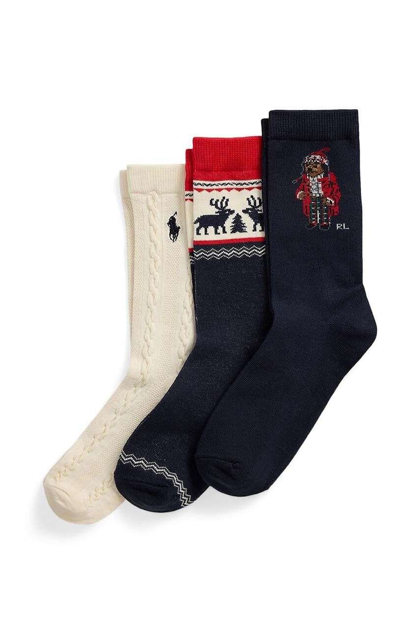 

Детские носки Polo Ralph Lauren, 3 пары, темно-синий