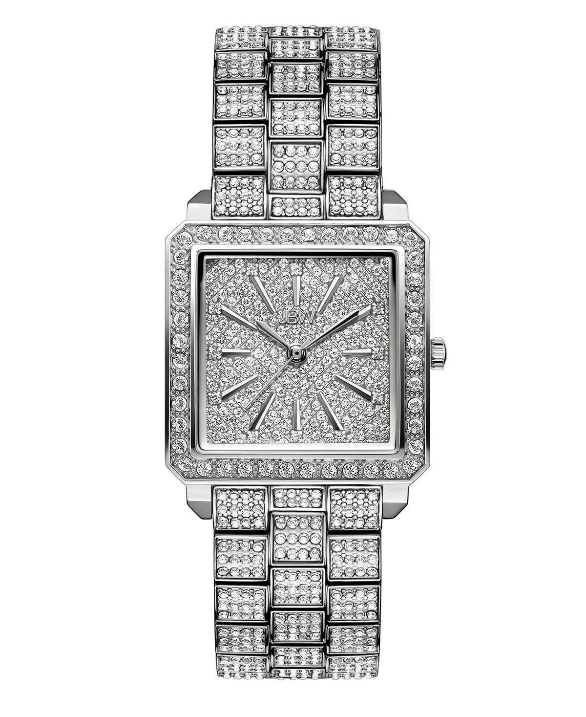 цена Женские часы Cristal из нержавеющей стали серебристого цвета, 28 мм Jbw