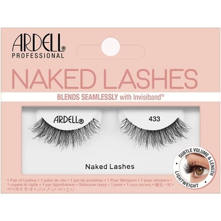 

Naked Lash 433 Черные накладные ресницы Тонкий естественный легкий объем – Подходит для веганов, Ardell