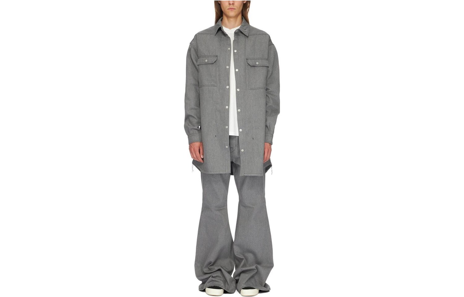 

SS23 Рубашка мужская серая Rick Owens Drkshdw, серый