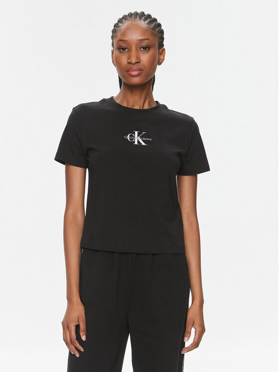 

Футболка узкого кроя Calvin Klein, черный