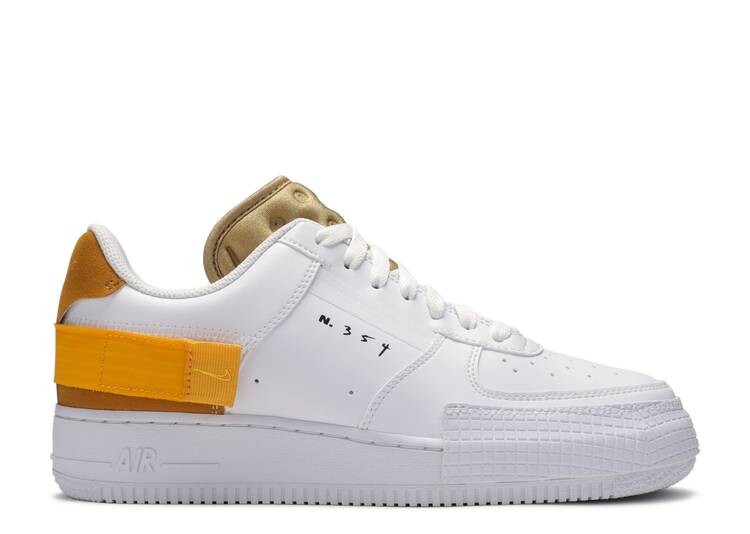 

Кроссовки Nike AIR FORCE 1 TYPE 'GOLD SUEDE', белый, Белый;серый