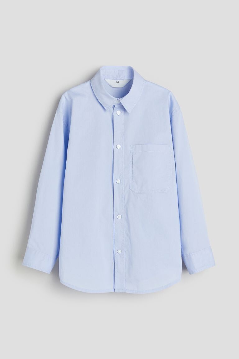 

Рубашка с длинным рукавом H&M, синий