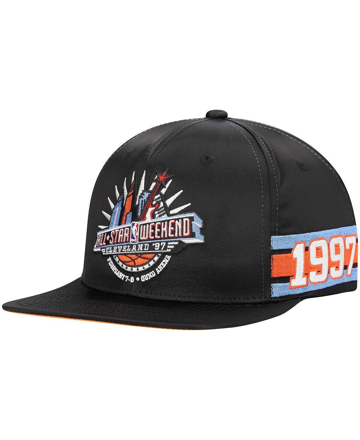 

Мужская черная классическая кепка Snapback с гладкой спинкой из твердой древесины, посвященная Матчу всех звезд НБА 1997 года Mitchell & Ness