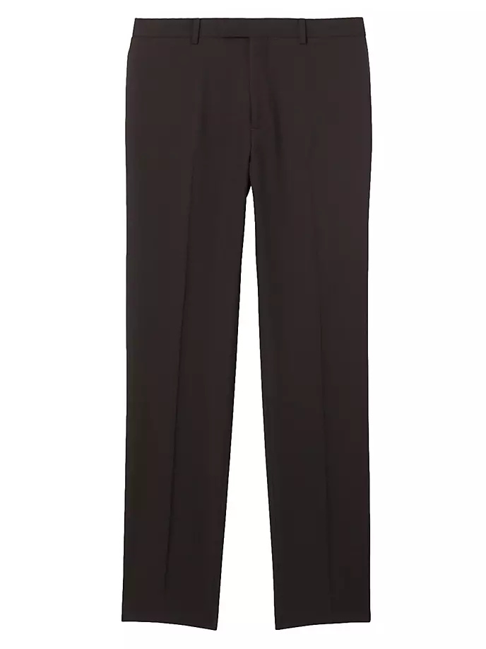 

Шерстяные костюмные брюки Sandro, цвет dark brown