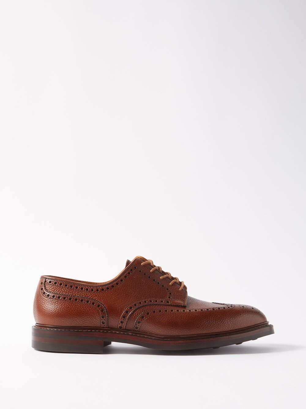 

Броги из зернистой кожи пемброк Crockett & Jones, коричневый