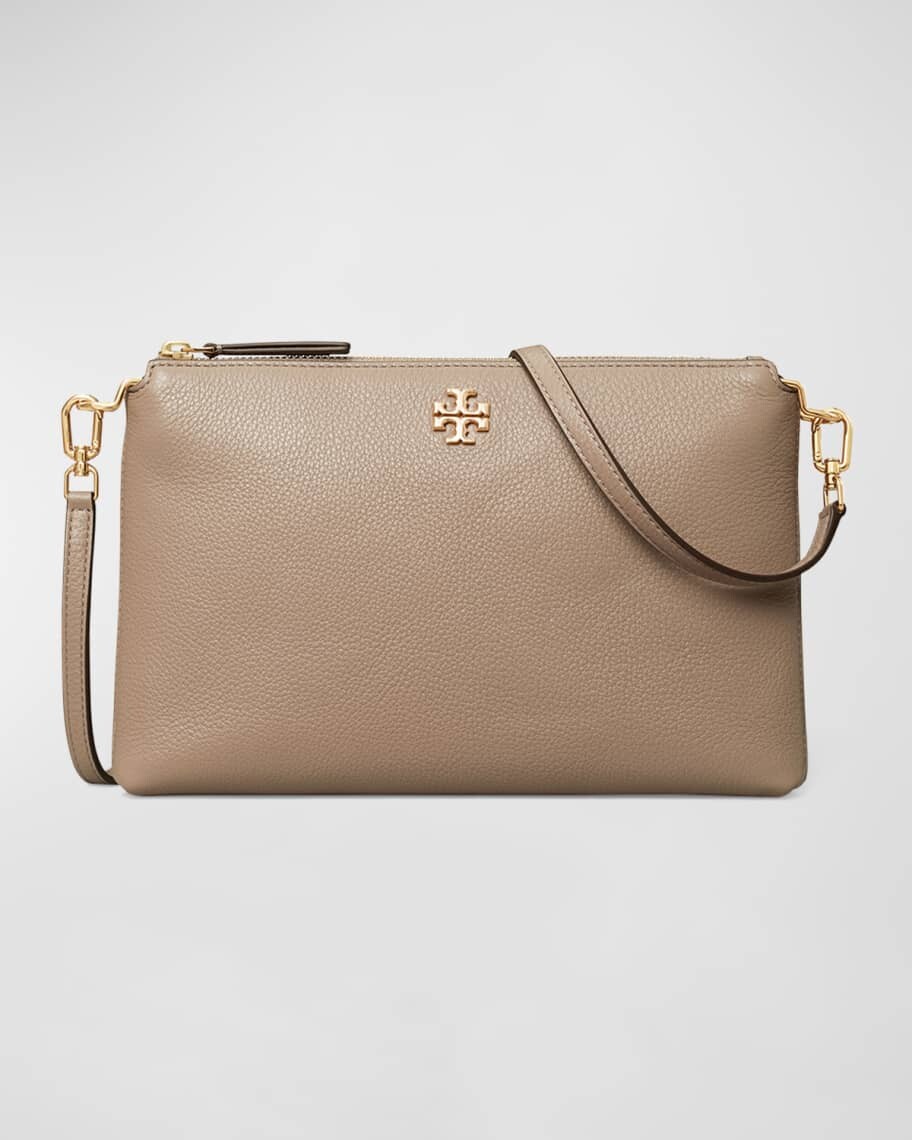 

Сумка через плечо Kira из шагреневой кожи с молнией сверху Tory Burch, Коричневый