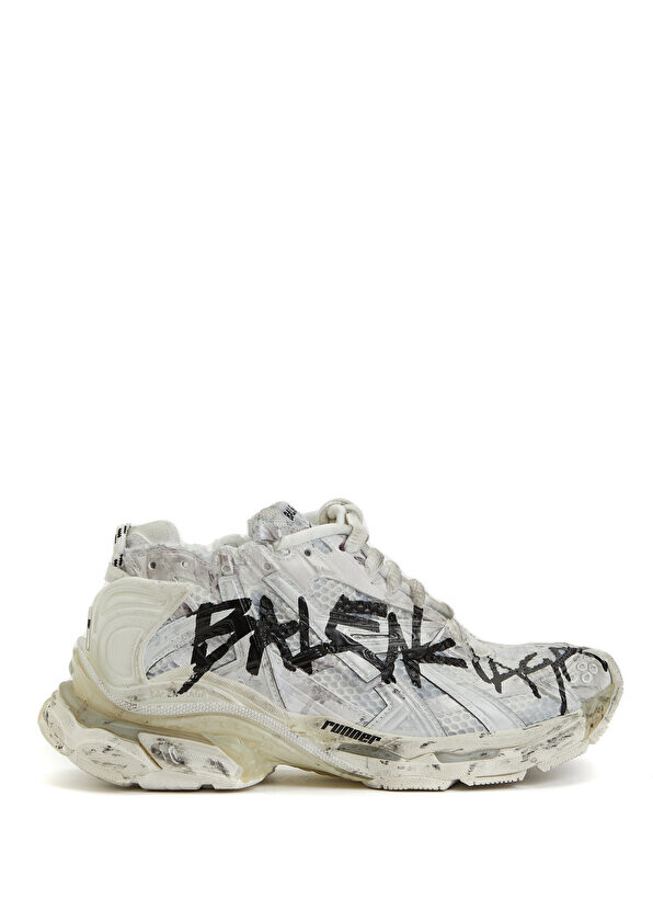 

Черно-белые женские кроссовки runner с логотипом Balenciaga