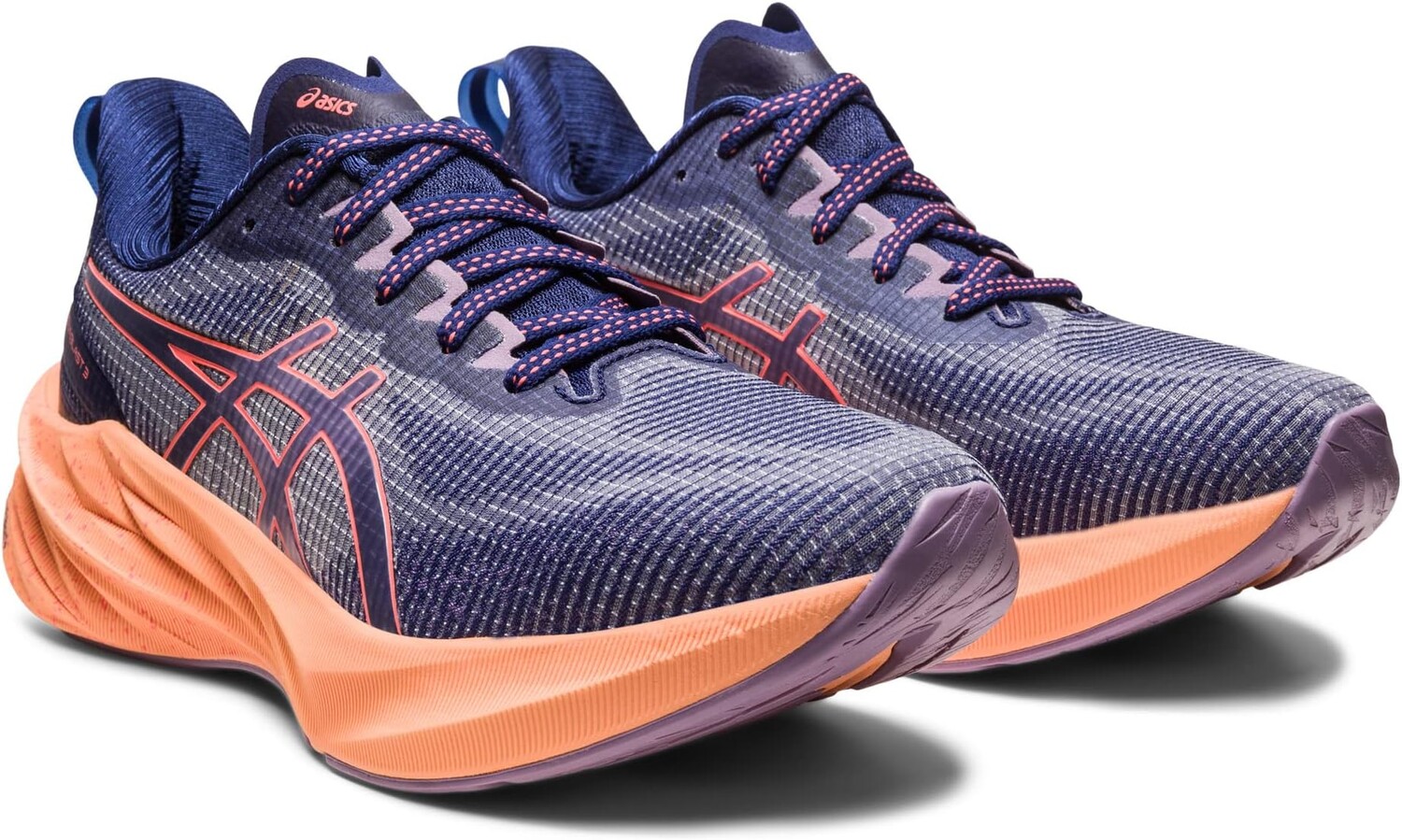 

Кроссовки Novablast 3 ASICS, цвет Indigo Blue/Papaya