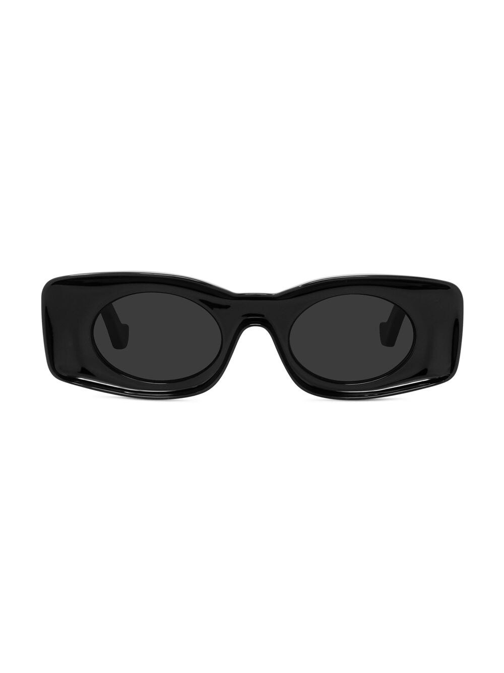Зеркальные квадратные солнцезащитные очки 49 мм Loewe, черный