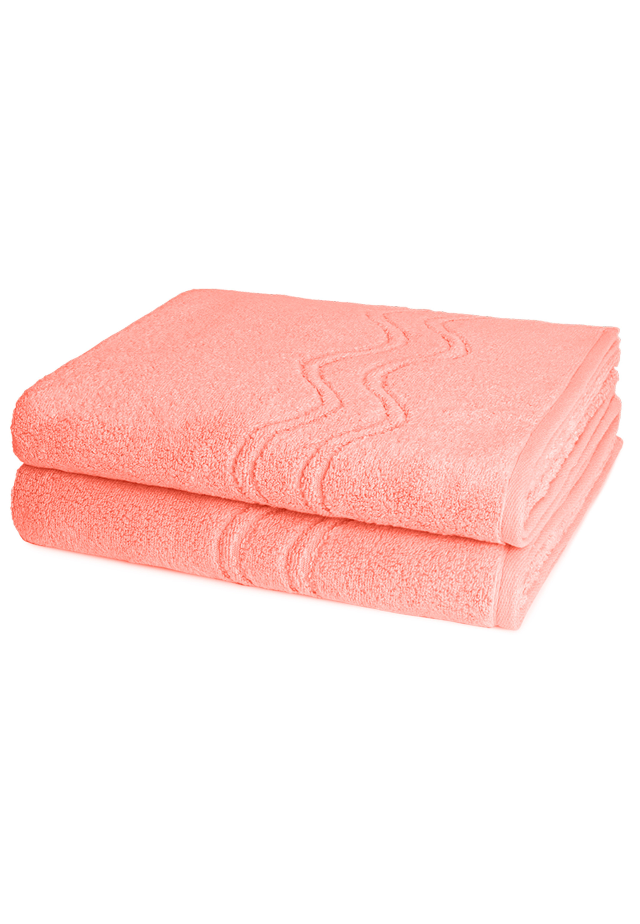 цена Полотенце для ванной Ross 2 X Duschtuch Im Set Cashmere feeling, цвет Peach Pink