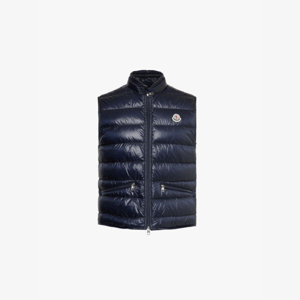 

Утепленный жилет с логотипом Gui Moncler, синий