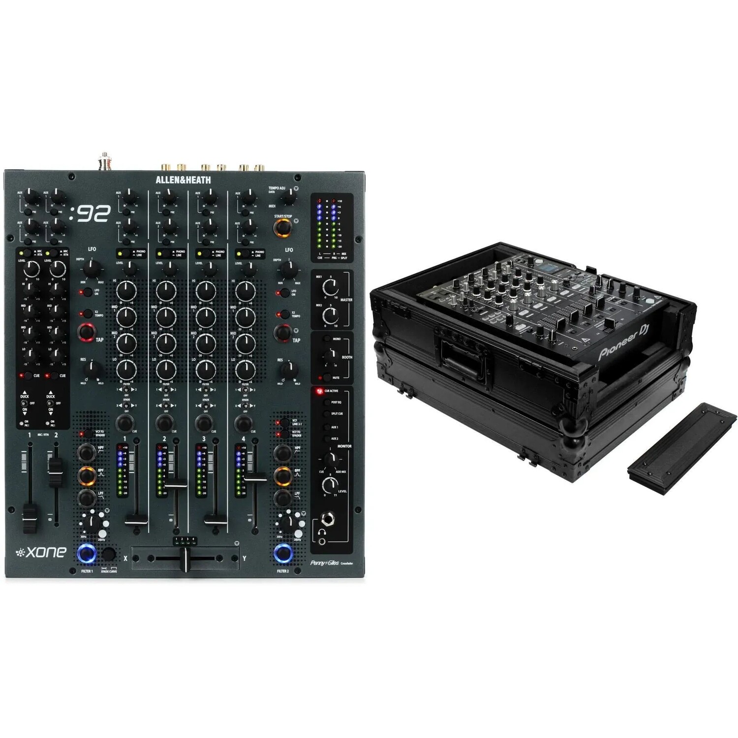 

Аналоговый DJ-микшер Allen & Heath Xone:92 и жесткий футляр Odyssey — черный