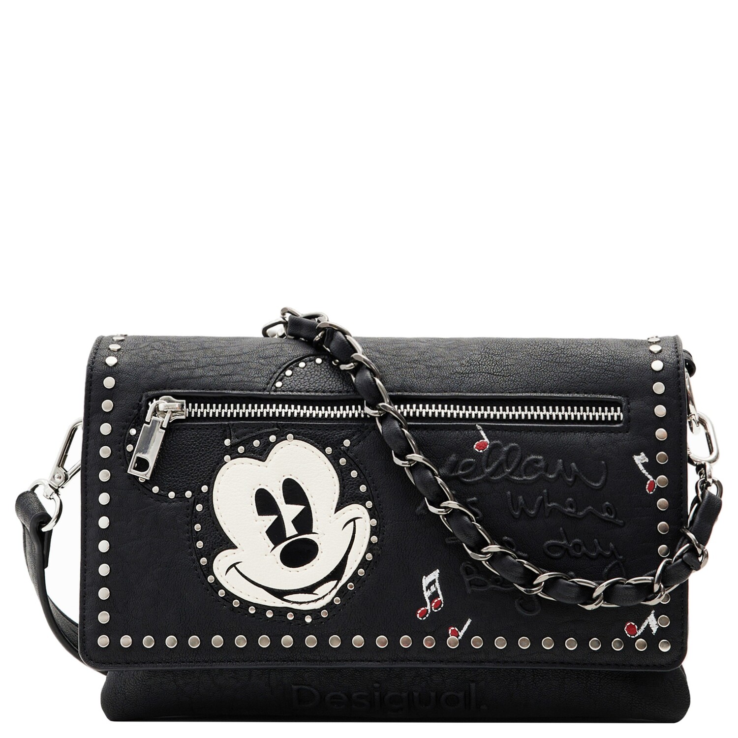 

Сумка через плечо Desigual Mickey Rock Dortmund Flap 2 Umhängetasche 25 см, черный