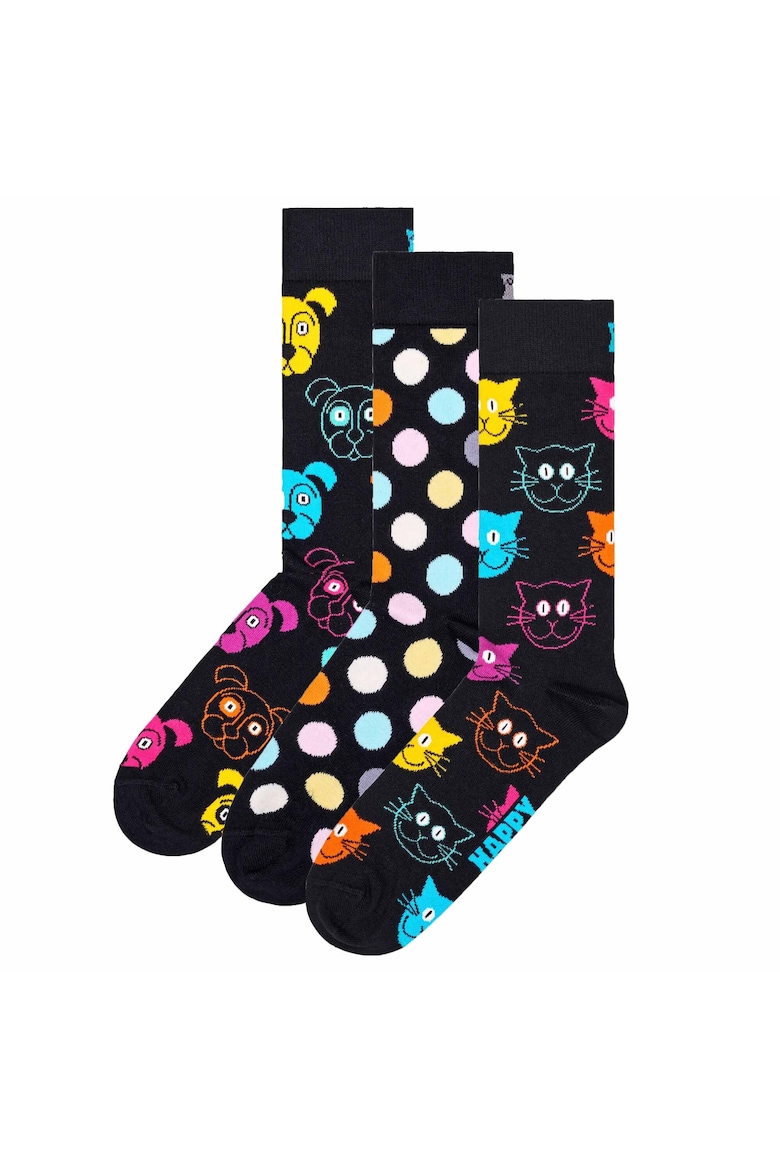 Носки - 3 пары Happy Socks, черный