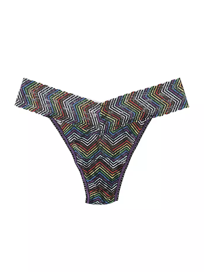 

Кружевные стринги с шевроном Hanky Panky, цвет up all night