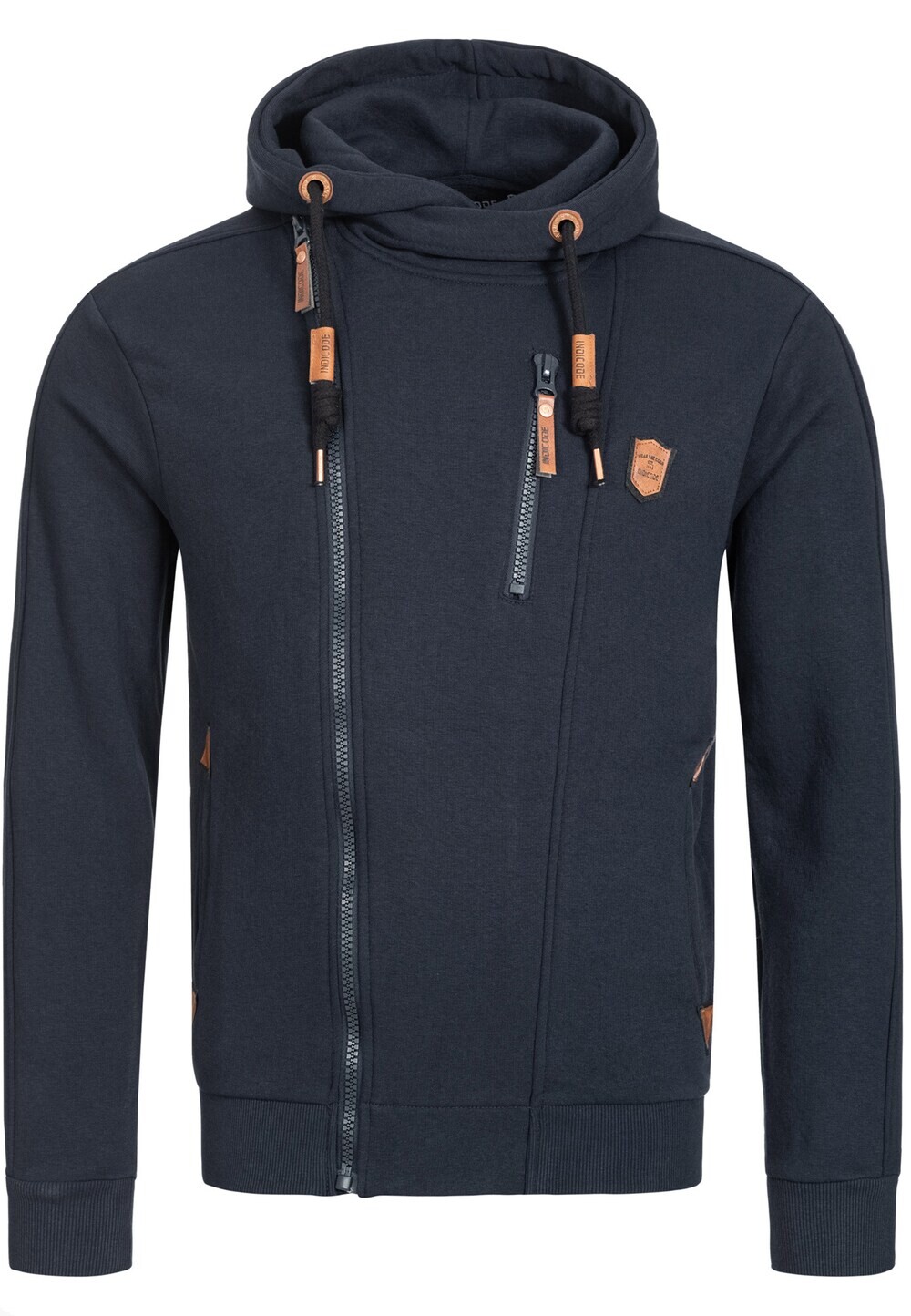 

Толстовка на молнии INDICODE JEANS Elm, темно-синий