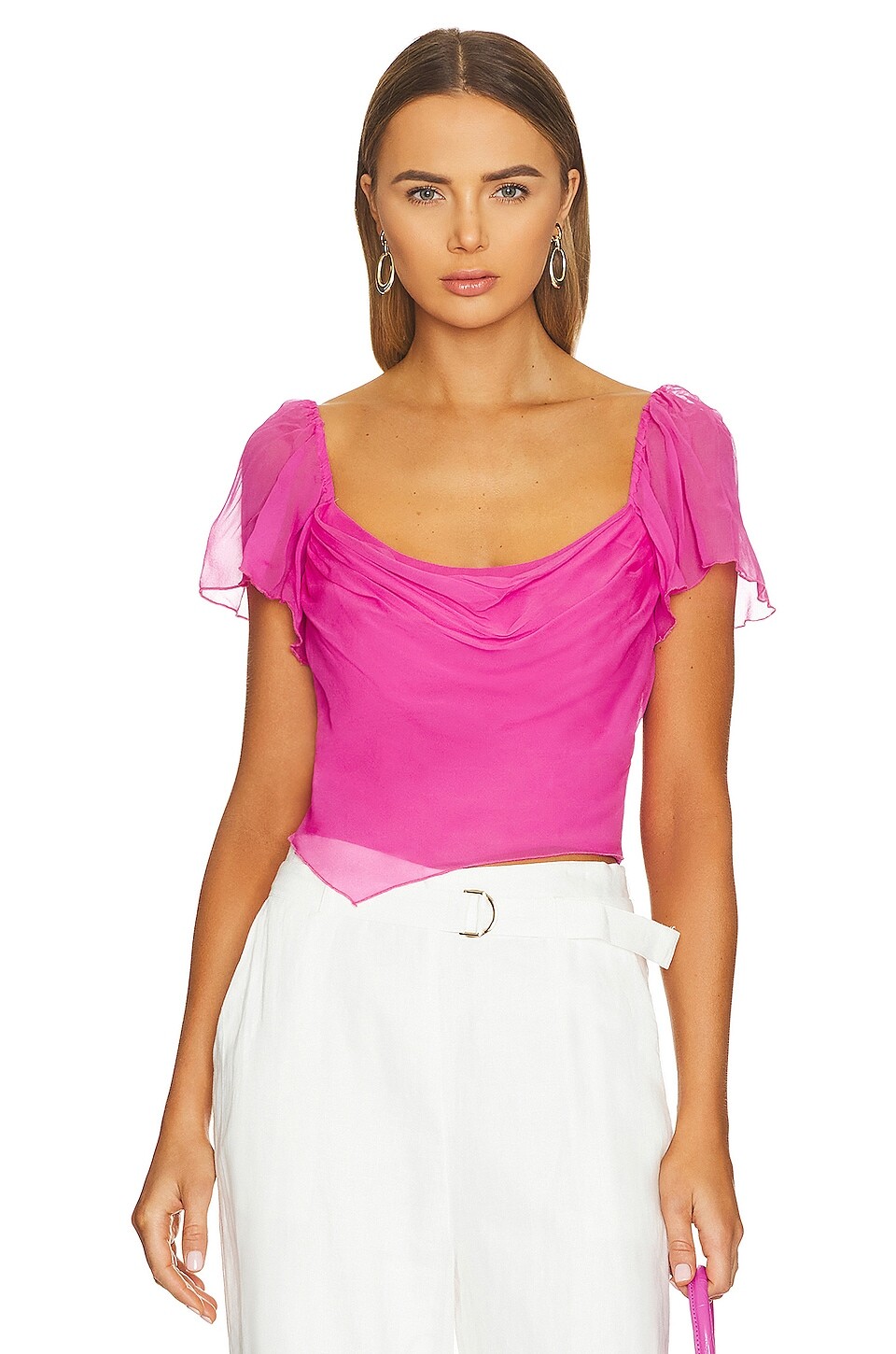 

Топ Amanda Uprichard Aliyah, цвет Rose Pink