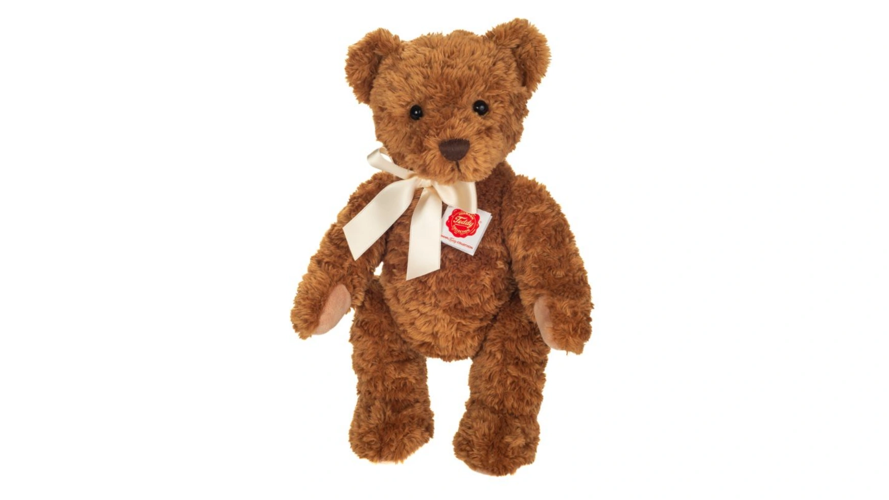 Teddy classic шарнирно-сочлененный в 5 направлениях 37 см Teddy-Hermann мягкая игрушка мишка в шарфе цвет коричневый