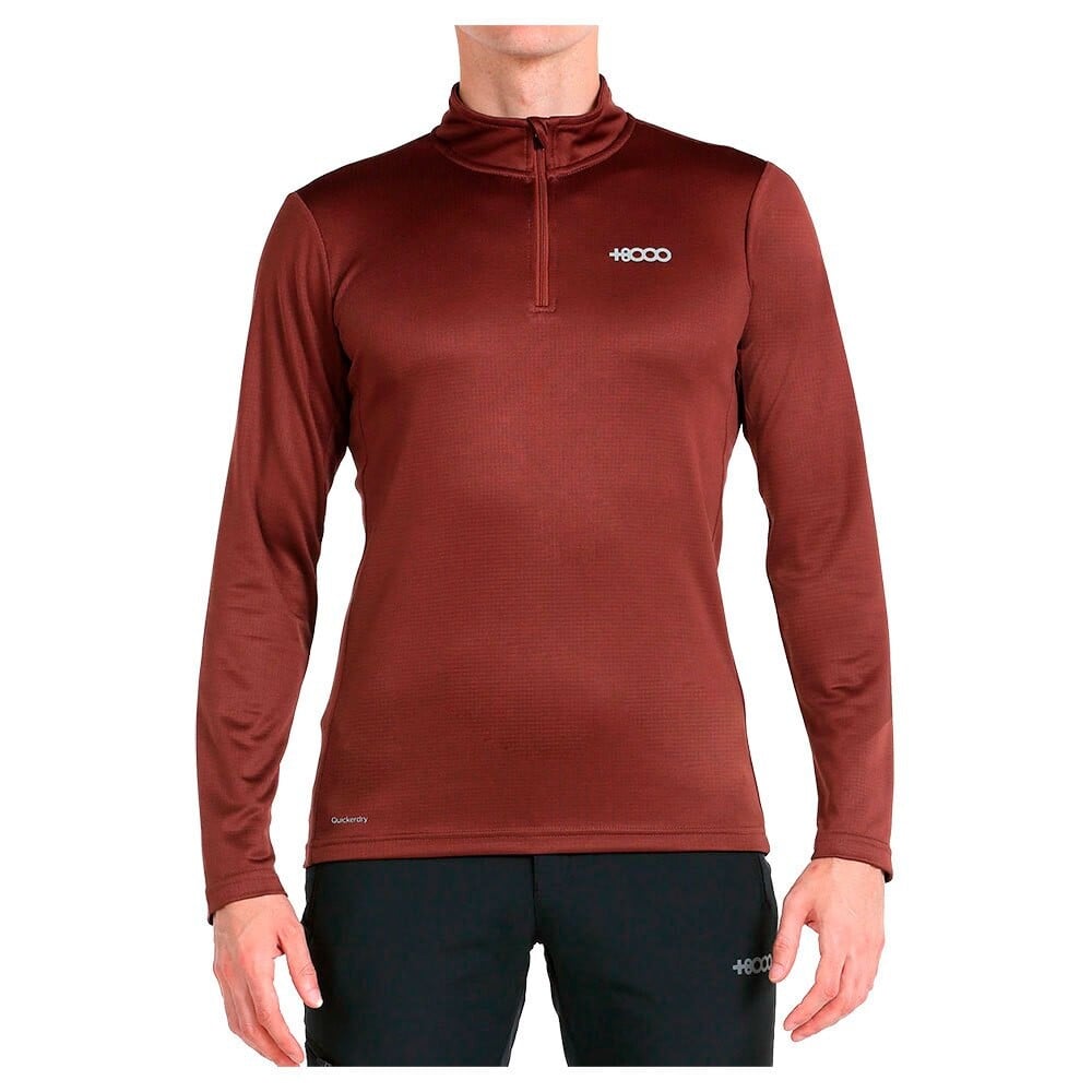 

Футболка с длинным рукавом +8000 Erro Half Zip, красный