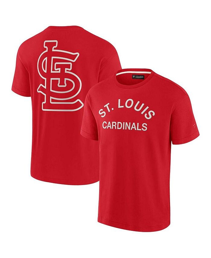 

Мужская и женская красная супермягкая футболка St. Louis Cardinals с коротким рукавом Fanatics Signature, красный