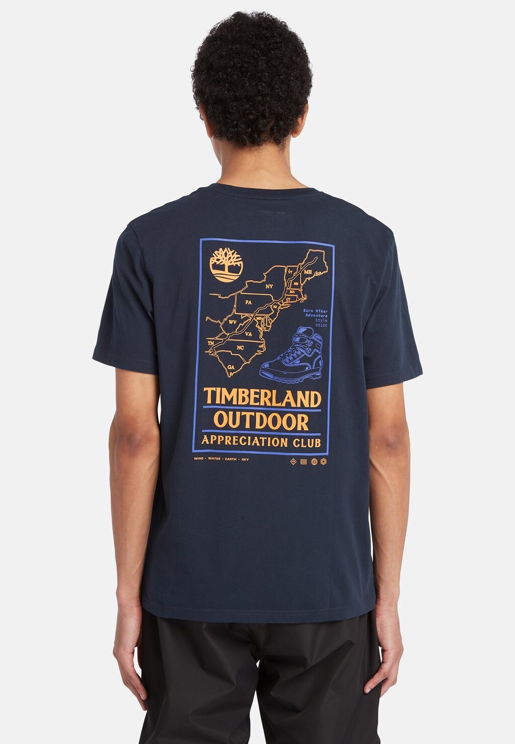 

Футболка с принтом Timberland, темно-синий