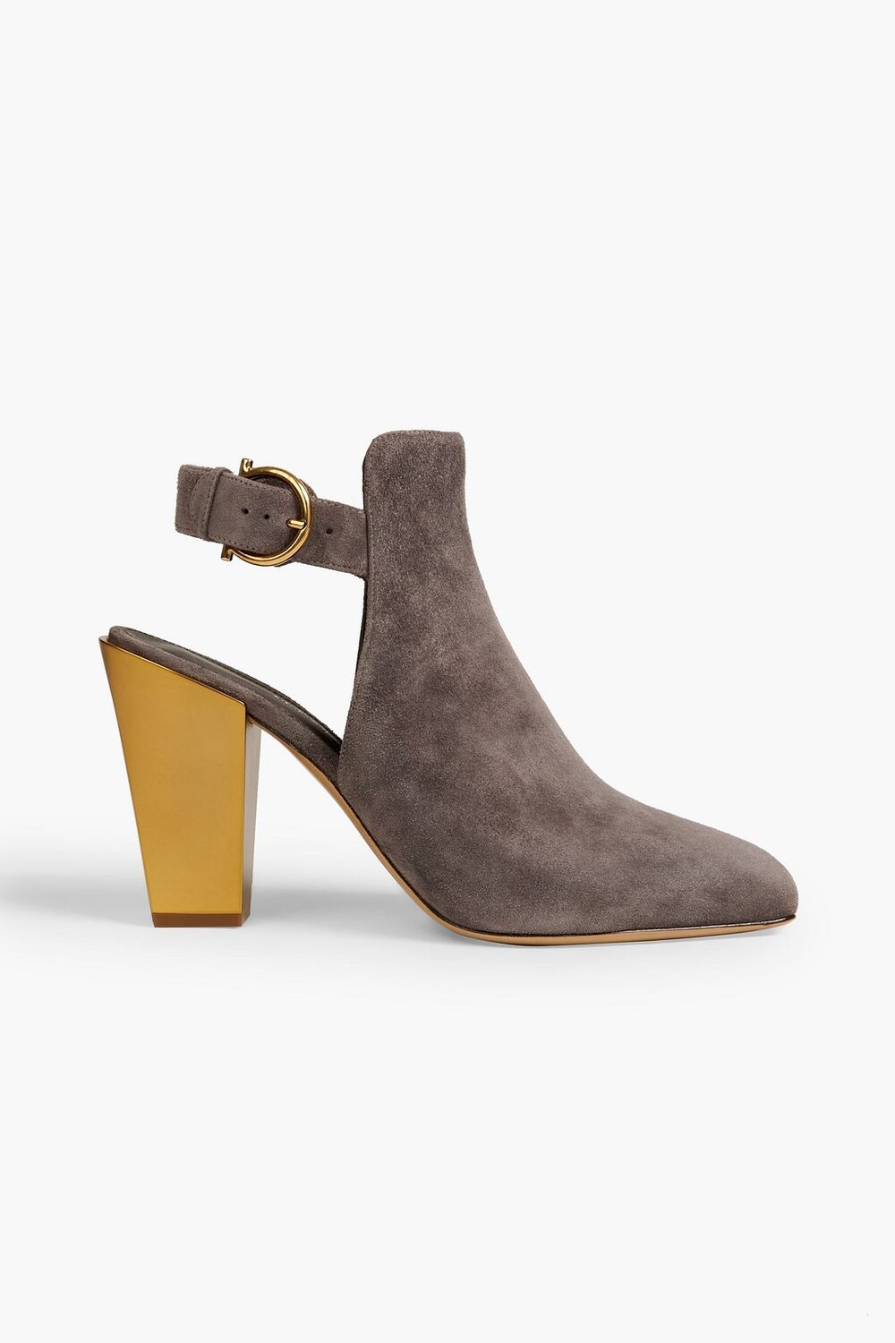 

Замшевые мюли Tovel FERRAGAMO, серо-коричневый