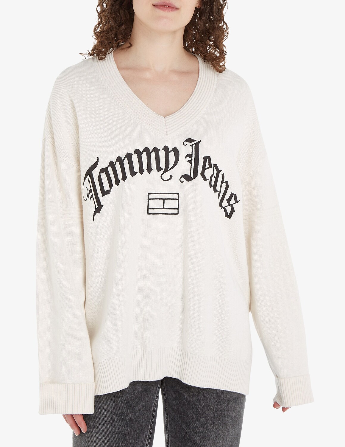 

Толстовка оверсайз с логотипом Tommy Jeans, белый