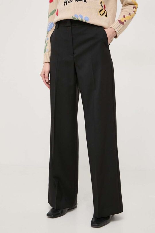 

Шерстяные брюки Weekend Max Mara, черный
