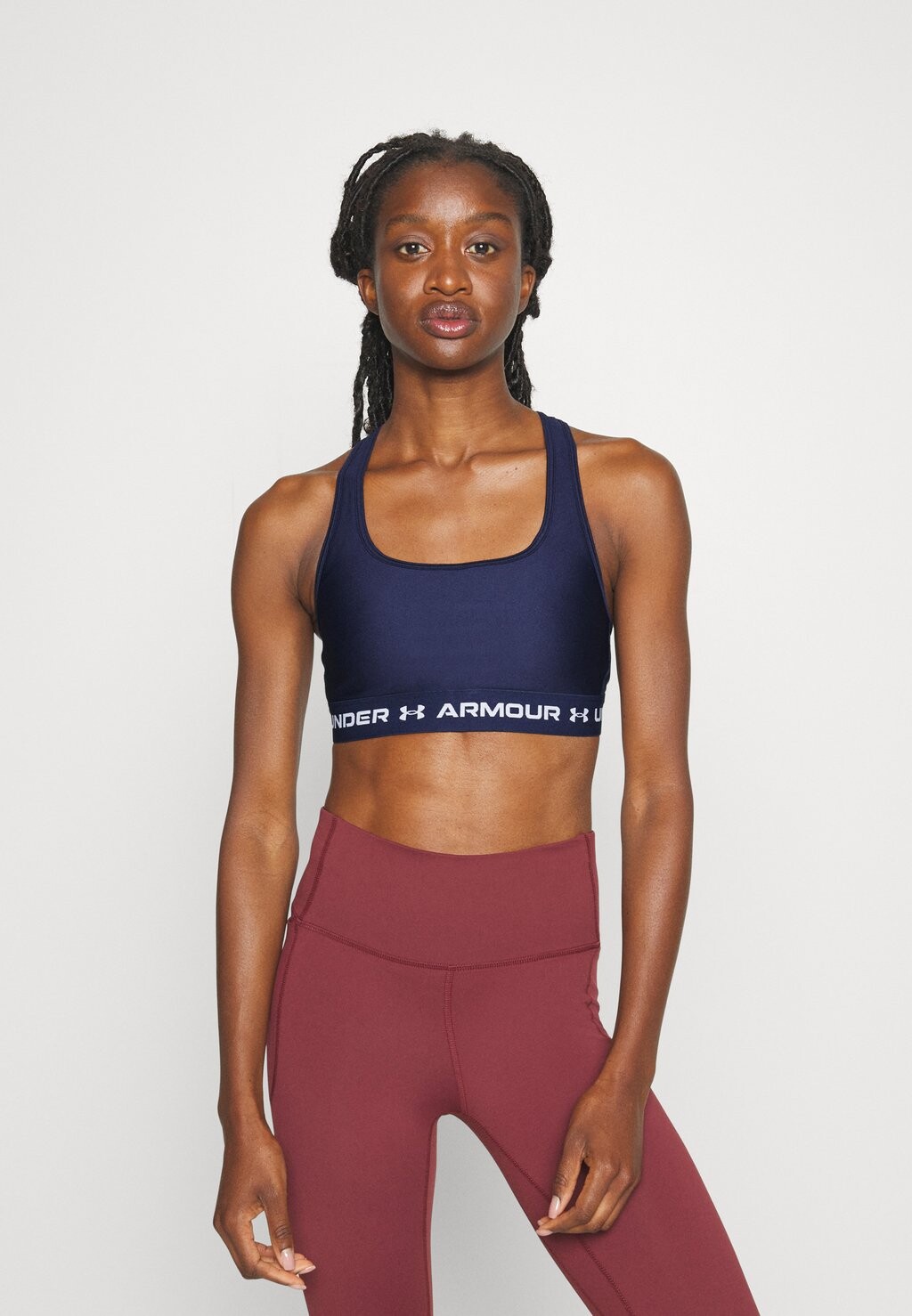 

Спортивный бюстгальтер средней поддержки CROSSBACK BRA Under Armour, темно-синий