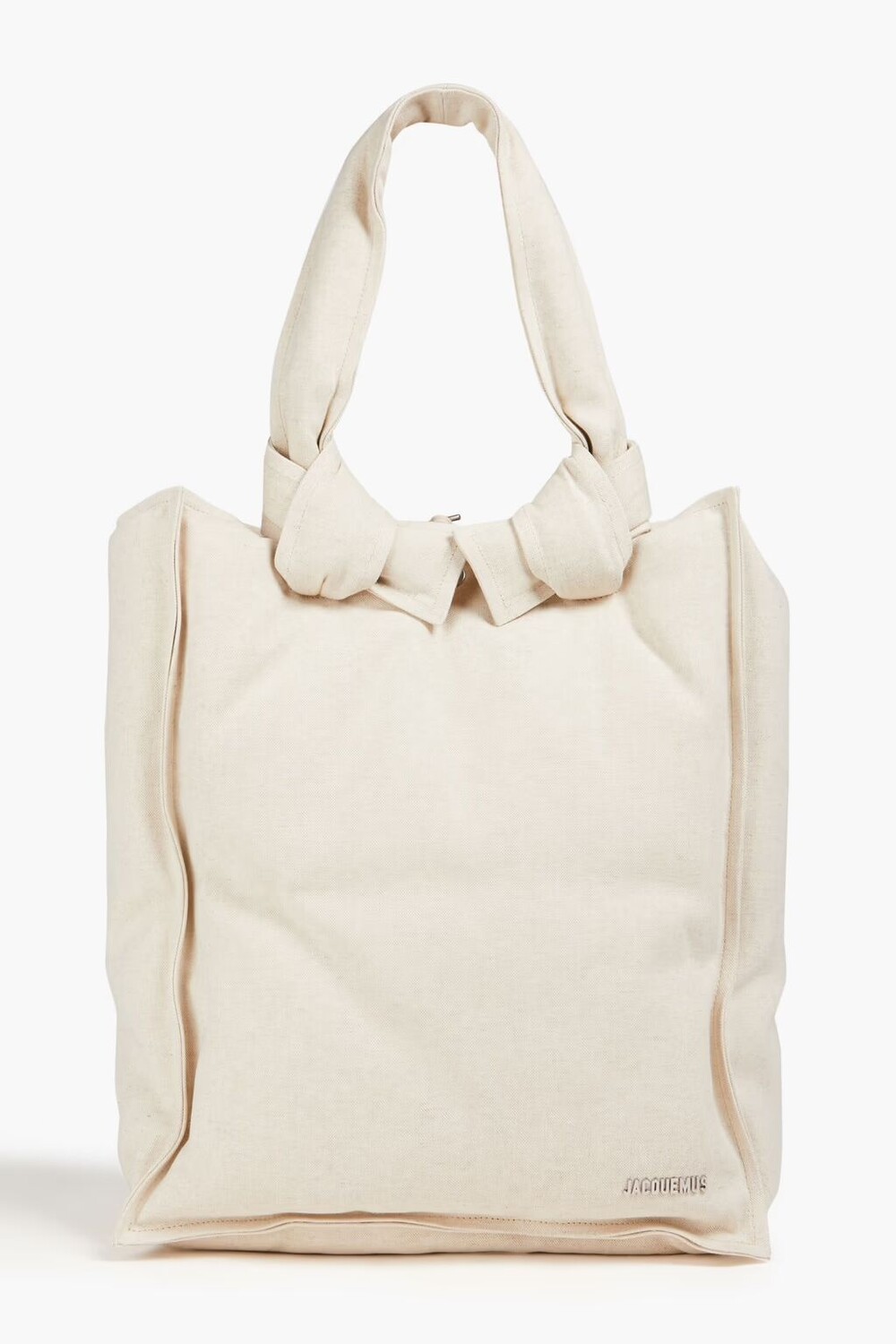 

Сумка-тоут из ракушек с завязкой Jacquemus, экрю
