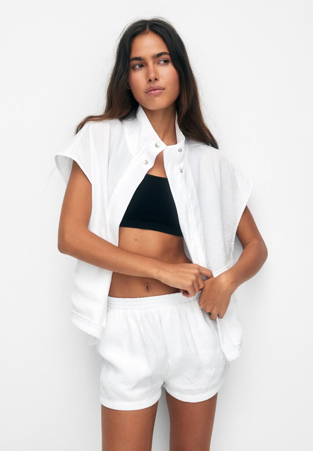 

Шорты PULL&BEAR, белый